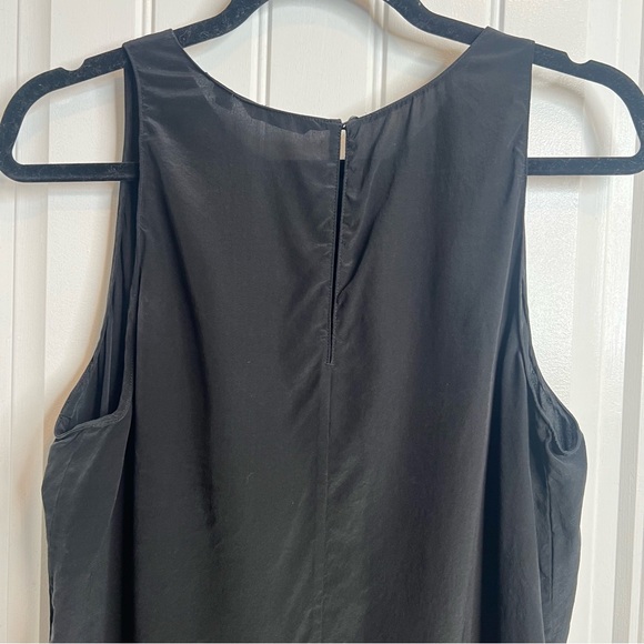 Athleta Washable Black 100% Silk Side Slit CYA Sleeveless Top. Size Large. - Picture 7 of 15